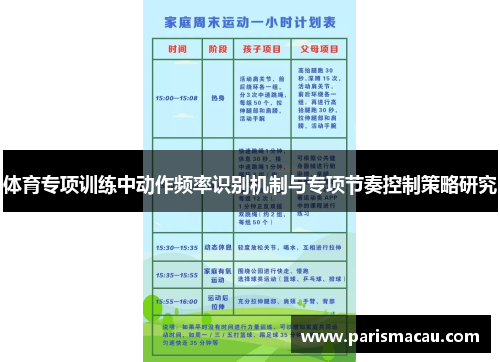 体育专项训练中动作频率识别机制与专项节奏控制策略研究